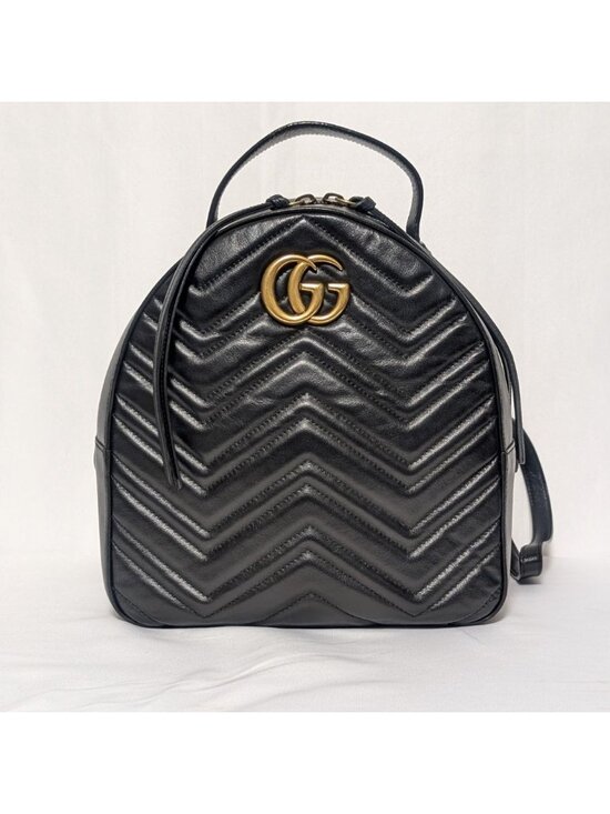 Gucci Appearance GG Marmont Leather Quilted Black Backpack main image 7